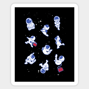 Astronaut Yoga Sticker